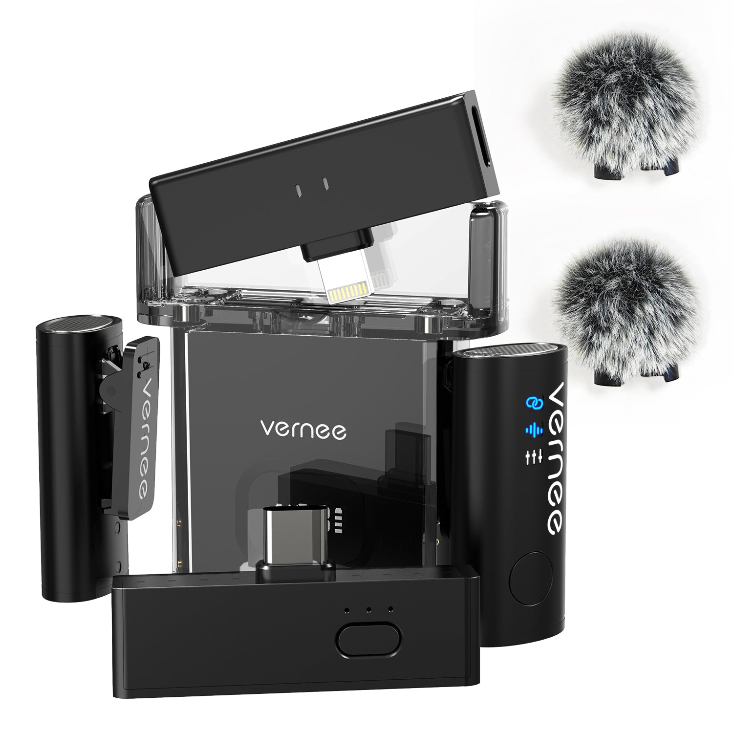 Vernee V10 Wireless Lavalier Microphone